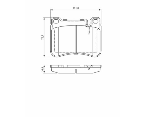Brake Pad Set, disc brake BP1077 Bosch, Image 6