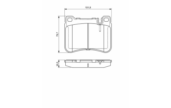 Brake Pad Set, disc brake BP1077 Bosch, Image 6
