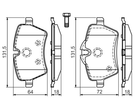 Brake Pad Set, disc brake BP1079 Bosch, Image 5
