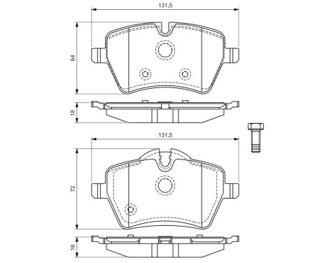 Brake Pad Set, disc brake BP1079 Bosch, Image 6