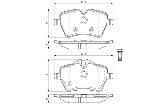 Brake Pad Set, disc brake BP1079 Bosch, Image 6