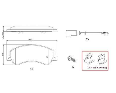 Brake Pad Set, disc brake BP1081 Bosch, Image 6