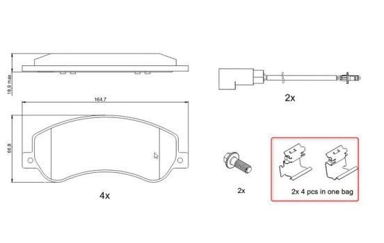 Brake Pad Set, disc brake BP1081 Bosch, Image 6