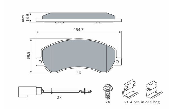 Brake Pad Set, disc brake BP1081 Bosch, Image 5