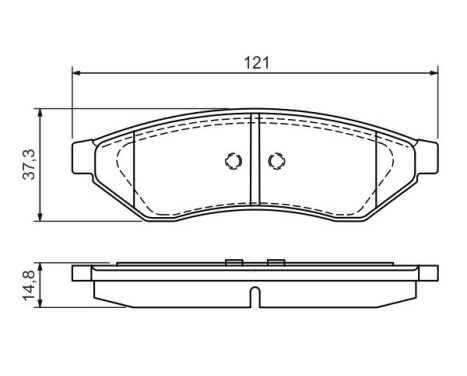Brake Pad Set, disc brake BP1083 Bosch, Image 6