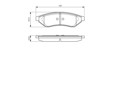 Brake Pad Set, disc brake BP1083 Bosch, Image 7