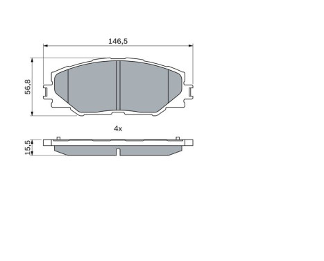 Brake Pad Set, disc brake BP1085 Bosch, Image 5