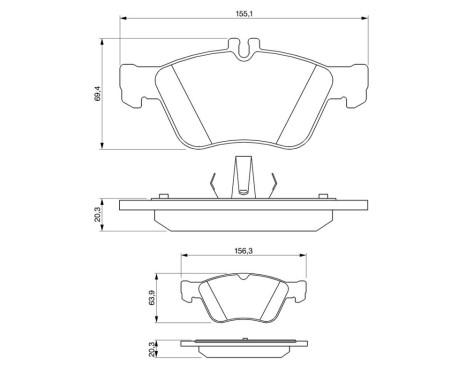 Brake Pad Set, disc brake BP110 Bosch, Image 6