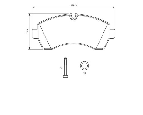 Brake Pad Set, disc brake BP1104 Bosch, Image 6