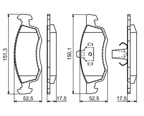 Brake Pad Set, disc brake BP1107 Bosch, Image 5