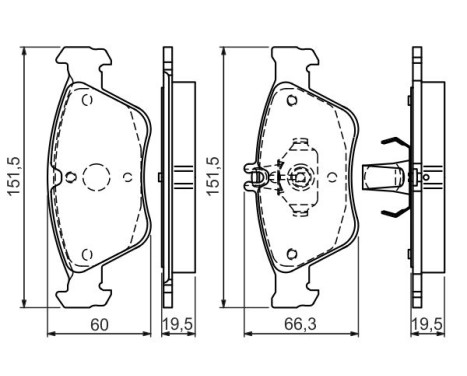 Brake Pad Set, disc brake BP111 Bosch, Image 5