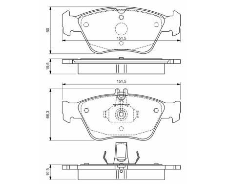 Brake Pad Set, disc brake BP111 Bosch, Image 6