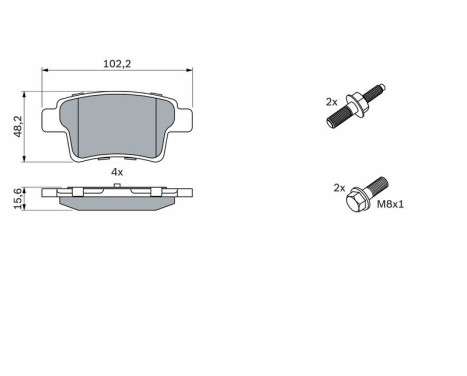Brake Pad Set, disc brake BP1110 Bosch, Image 6