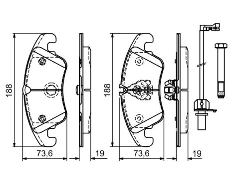 Brake Pad Set, disc brake BP1112 Bosch, Image 5