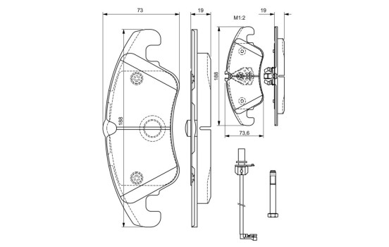 Brake Pad Set, disc brake BP1112 Bosch, Image 6