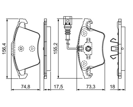 Brake Pad Set, disc brake BP1114 Bosch, Image 5