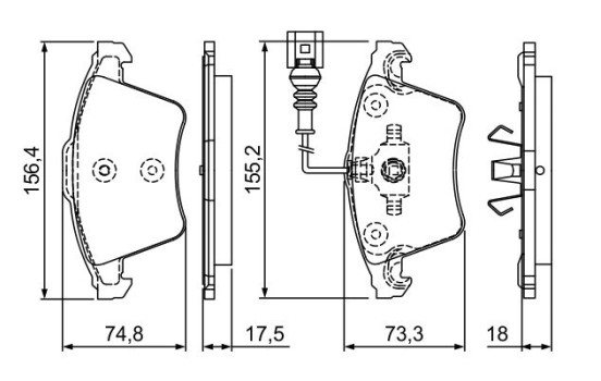Brake Pad Set, disc brake BP1114 Bosch, Image 5