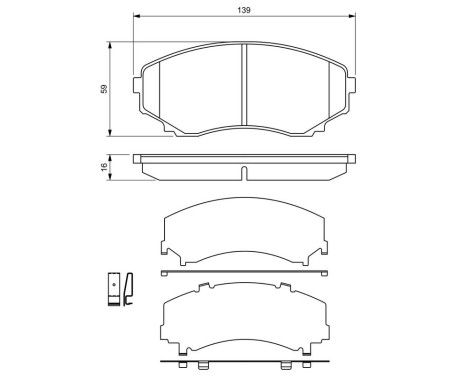 Brake Pad Set, disc brake BP1115 Bosch, Image 6