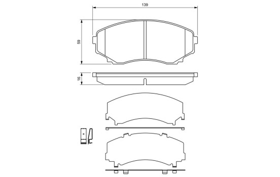 Brake Pad Set, disc brake BP1115 Bosch, Image 6