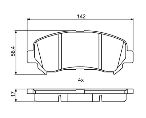 Brake Pad Set, disc brake BP1116 Bosch, Image 7