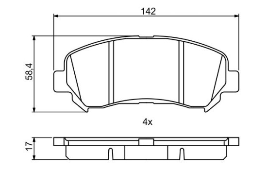 Brake Pad Set, disc brake BP1116 Bosch, Image 7