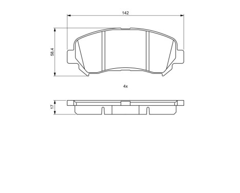 Brake Pad Set, disc brake BP1116 Bosch, Image 8