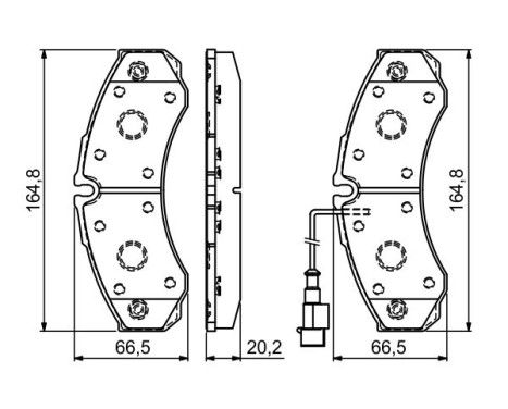 Brake Pad Set, disc brake BP1117 Bosch, Image 5