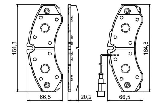 Brake Pad Set, disc brake BP1117 Bosch, Image 5