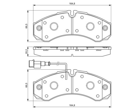 Brake Pad Set, disc brake BP1117 Bosch, Image 6