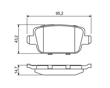 Brake Pad Set, disc brake BP1119 Bosch, Image 7