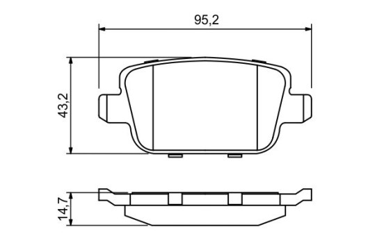 Brake Pad Set, disc brake BP1119 Bosch, Image 3