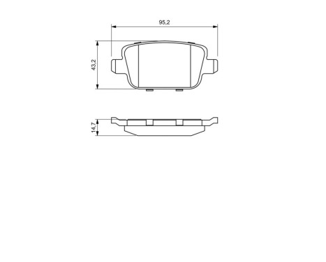 Brake Pad Set, disc brake BP1119 Bosch, Image 8