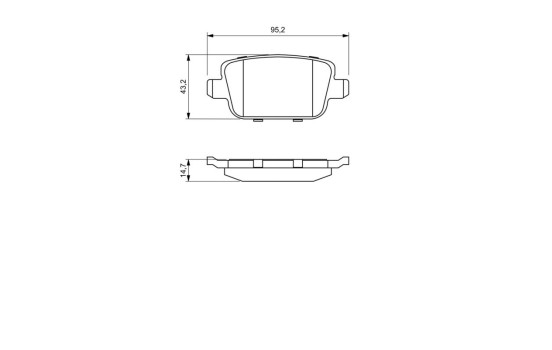 Brake Pad Set, disc brake BP1119 Bosch, Image 8