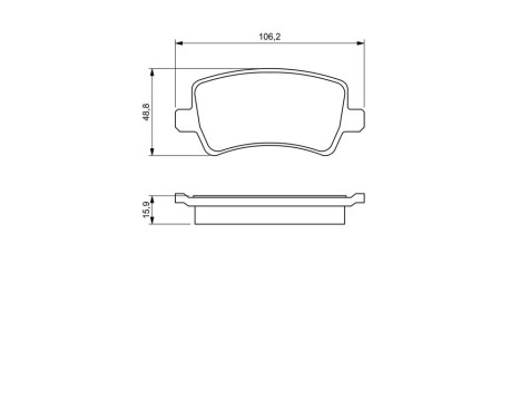 Brake Pad Set, disc brake BP1120 Bosch, Image 8