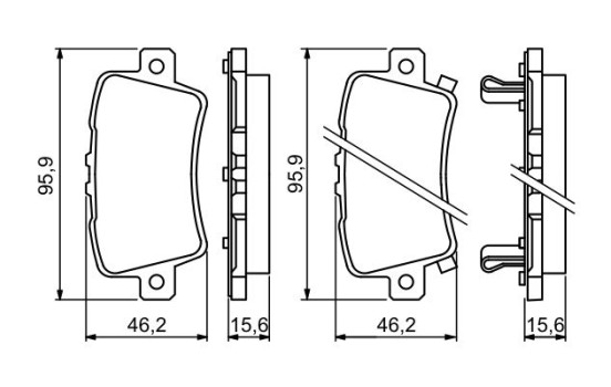 Brake Pad Set, disc brake BP1121 Bosch, Image 4
