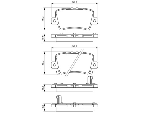 Brake Pad Set, disc brake BP1121 Bosch, Image 6