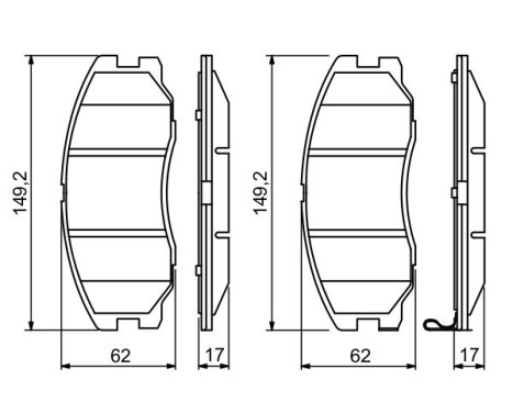 Brake Pad Set, disc brake BP1122 Bosch, Image 5