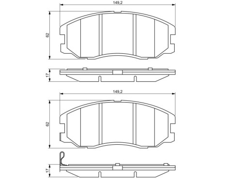 Brake Pad Set, disc brake BP1122 Bosch, Image 6