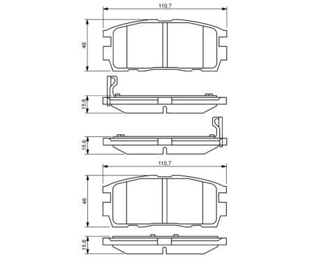 Brake Pad Set, disc brake BP1123 Bosch, Image 6