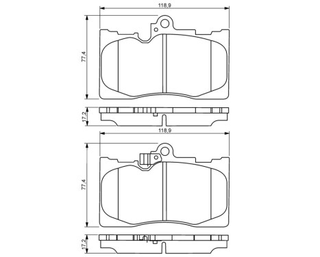 Brake Pad Set, disc brake BP1124 Bosch, Image 8
