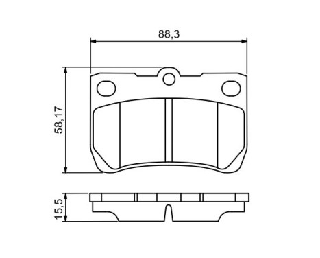 Brake Pad Set, disc brake BP1125 Bosch, Image 5