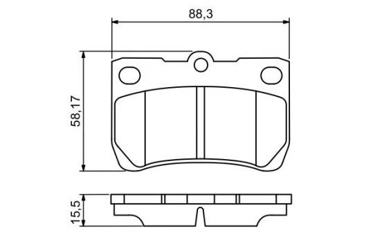 Brake Pad Set, disc brake BP1125 Bosch, Image 3