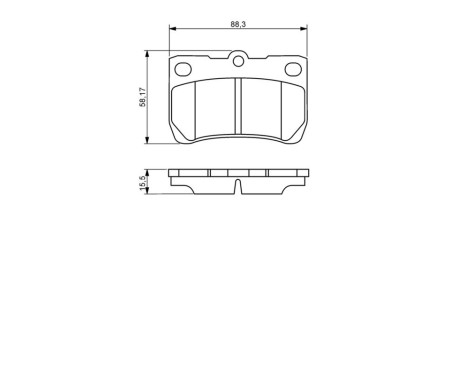 Brake Pad Set, disc brake BP1125 Bosch, Image 6