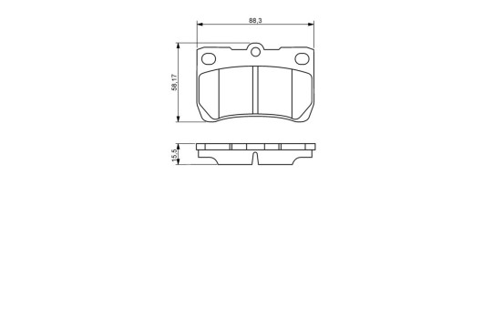 Brake Pad Set, disc brake BP1125 Bosch, Image 6