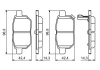 Brake Pad Set, disc brake BP1127 Bosch