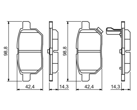 Brake Pad Set, disc brake BP1127 Bosch, Image 7