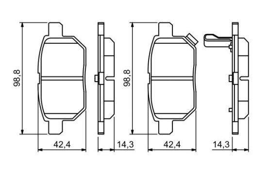 Brake Pad Set, disc brake BP1127 Bosch