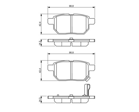 Brake Pad Set, disc brake BP1127 Bosch, Image 6