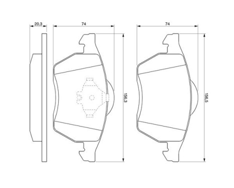 Brake Pad Set, disc brake BP113 Bosch, Image 5