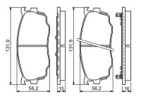 Brake Pad Set, disc brake BP1130 Bosch
